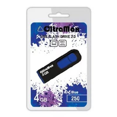 Лот: 10624133. Фото: 1. Флеш карта 4GB USB 250 синий OX. USB-флеш карты