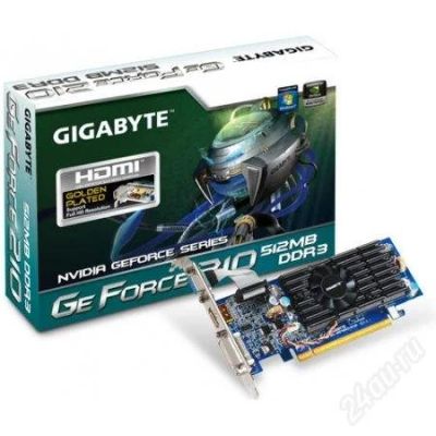 Лот: 2380467. Фото: 1. GIGABYTE G210 512Мб\DDR3\. Видеокарты