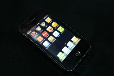 Лот: 4898079. Фото: 1. iPhone 4GS (Китай, 2 SIM, севшая... Смартфоны