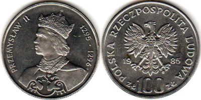 Лот: 4895968. Фото: 1. Польша 100 злотых 1985 из серии... Европа