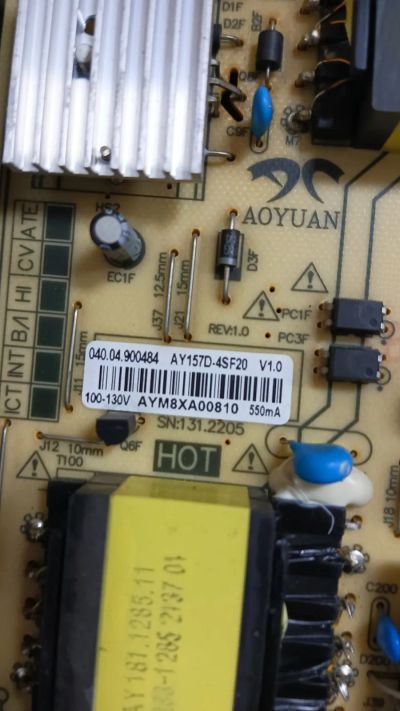 Лот: 24809597. Фото: 1. PSU: AY157D-4SF20 Ver1.0,KB-5150... Запчасти для телевизоров, видеотехники, аудиотехники