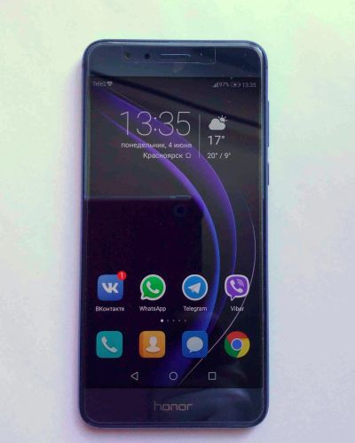 Лот: 11615555. Фото: 1. Honor 8 32GB синий/ идеальное... Смартфоны