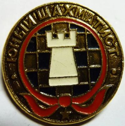 Лот: 7057629. Фото: 1. Знак юный шахматист. Шахматы... Сувенирные
