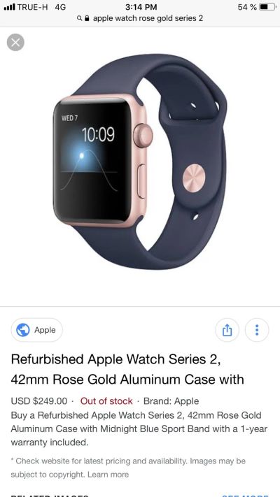 Лот: 12723533. Фото: 1. Apple watch series 2 42mm rose... Смарт-часы, фитнес-браслеты, аксессуары