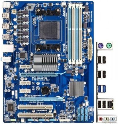 Лот: 16903929. Фото: 1. Gigabyte GA-970A-DS3 rev 1.1. Материнские платы