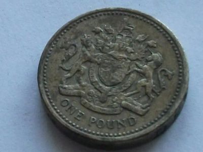 Лот: 13481495. Фото: 1. Монета 1 фунт один Великобритания... Великобритания и острова