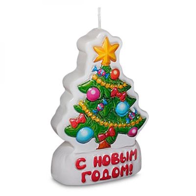 Лот: 18165671. Фото: 1. Свеча новогодняя 8,5 см барельеф... Гирлянды, шарики, новогодние аксессуары