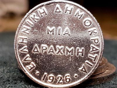 Лот: 11640931. Фото: 1. монета Греции 1 драхма 1926г. Европа