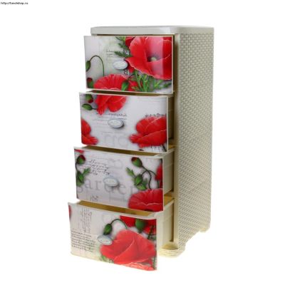 Лот: 3907681. Фото: 1. Комод Уфа 4-х секционный плетенный... Комоды