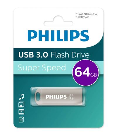 Лот: 25810374. Фото: 1. Флешка USB 64 ГБ Philips IRON... USB-флеш карты