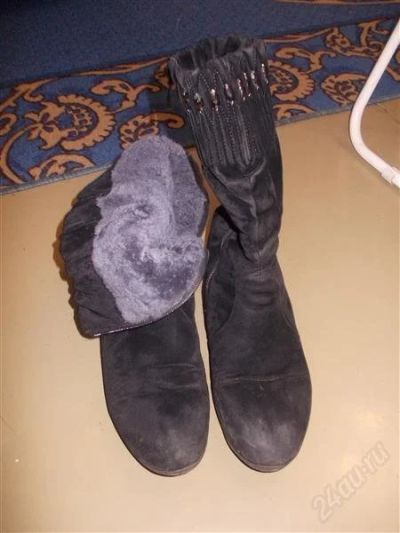 Лот: 2493565. Фото: 1. Сапоги замшевые. Сапоги
