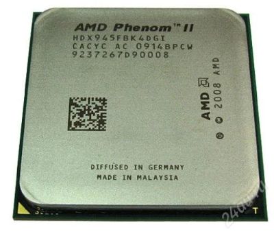 Лот: 2607217. Фото: 1. AMD Phenom II X4 Deneb 945 SocketAM3... Процессоры