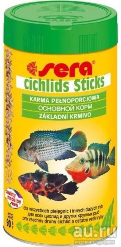 Лот: 10562714. Фото: 1. Корм для цихлид SERA Cichlid Sticks. Корма