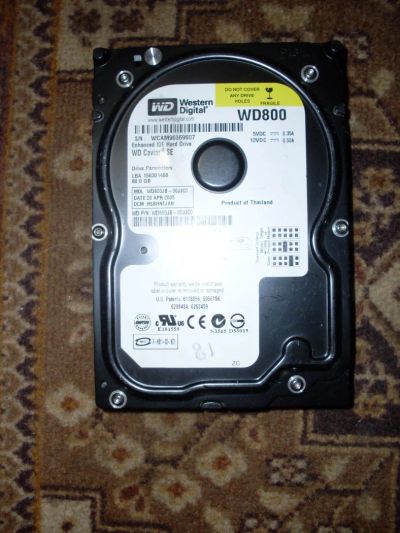 Лот: 4090952. Фото: 1. Нерабочий IDE винчестер 80ГБ. Жёсткие диски (HDD)