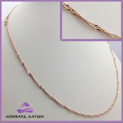 Лот: 8561846. Фото: 1. Золотая цепь 585 пробы. Вес 3... Цепочки