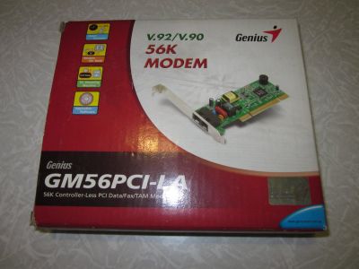 Лот: 12830692. Фото: 1. Модем Genius 56PCI-LA. Проводные модемы