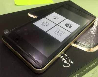 Лот: 5260634. Фото: 1. Micromax A104 CanvasFire2 BlackGold... Кнопочные мобильные телефоны