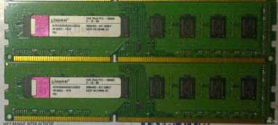Лот: 16018006. Фото: 1. 2+2=4 GB DDR-3 Kingston ACR256X64D3U1333C9... Оперативная память