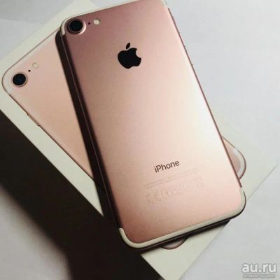 Лот: 13802884. Фото: 1. iPhone 7 32GB rose gold+стекло... Смартфоны