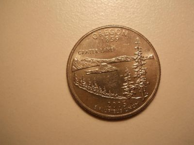 Лот: 5483331. Фото: 1. 25 центов США (квотер). Штат Орегон... Америка