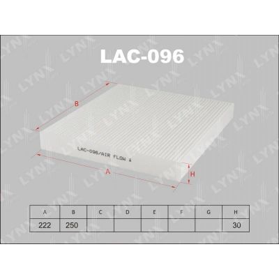 Лот: 13356840. Фото: 1. Lynx LAC-096 Салонный фильтр. Расходные материалы