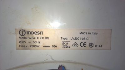 Лот: 11784998. Фото: 1. модуль управления от indesit W84TX... Запчасти для остальной бытовой техники