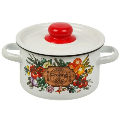 Лот: 25545403. Фото: 1. Кастрюля эмалированная сталь... Кастрюли