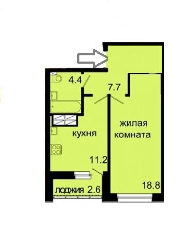 Лот: 9471605. Фото: 1. 1к. 9 мая 83к2 (Подрядчик). Квартиры, студии