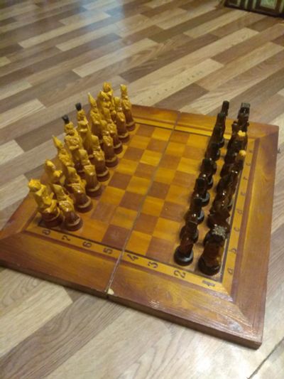 Лот: 25743504. Фото: 1. Шахматы ручной работы. Настольные игры, карты