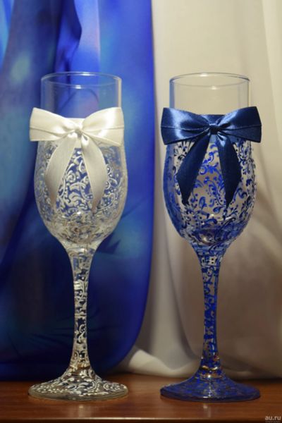 Лот: 13697599. Фото: 1. Бокалы свадебные, для праздника... Кружки, стаканы, бокалы