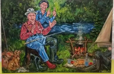 Лот: 24278104. Фото: 1. Картина на холсте маслом " На... Холсты чистые