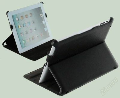 Лот: 2746638. Фото: 1. Чехол для iPad 3 кожа, черный... Чехлы, бамперы