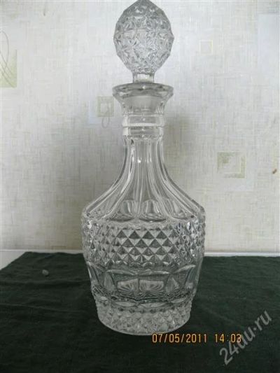 Лот: 1002957. Фото: 1. .Графин богемский хрусталь. Кружки, стаканы, бокалы