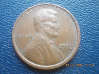 Лот: 5676239. Фото: 1. Америка (США) 1 цент 1972 год. Америка