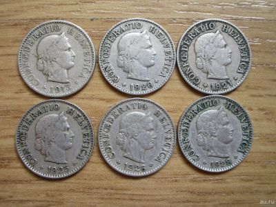 Лот: 15167528. Фото: 1. Монета 5 раппен пять рапп Швейцария... Европа