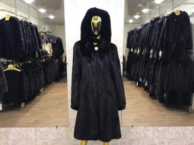 Лот: 9945560. Фото: 1. Норковая шубка горький шоколад... Верхняя одежда