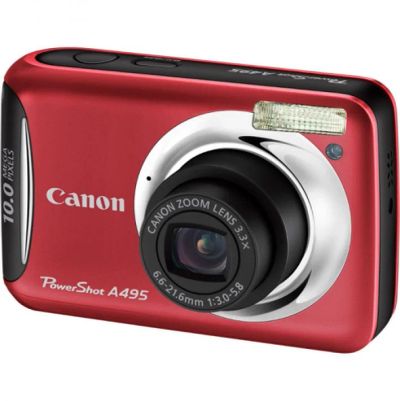 Лот: 3155221. Фото: 1. Canon PowerShot A495 Red. Цифровые компактные