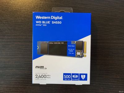 Лот: 16797864. Фото: 1. 500GB WD Blue SN550 NVMe SSD новый... SSD-накопители