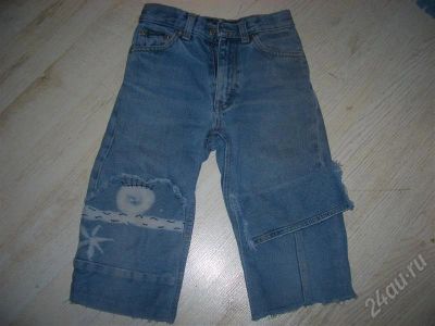 Лот: 538049. Фото: 1. Шорты джинсовые с дизайн.отделкой. Брюки, шорты, джинсы