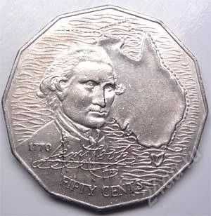 Лот: 1561306. Фото: 1. Австралия. 50 цент 1970г.Юбилейная... Австралия и Океания