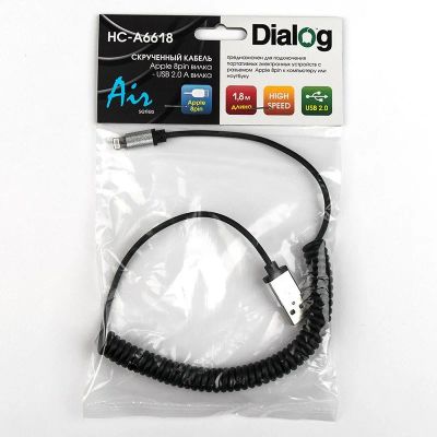 Лот: 11133667. Фото: 1. Кабель USB - Apple lightning Dialog... Дата-кабели, переходники