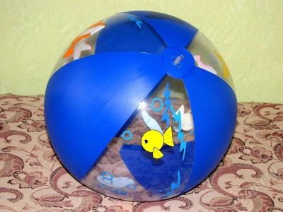 Лот: 376597. Фото: 1. Надувной мяч "Океан" (синий). Игрушки для купания