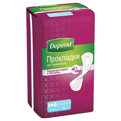 Лот: 23723677. Фото: 1. Депенд Нормал Прокладки урологич... Лекарства
