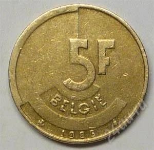 Лот: 1164838. Фото: 1. Бельгия. 5 франк 1986г. (2-1). Европа