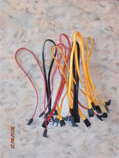 Лот: 2931547. Фото: 1. 10 кабелей SATA II. Шлейфы, кабели, переходники