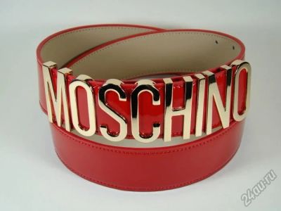 Лот: 5694194. Фото: 1. ремень Moschino красный. Ремни, пояса