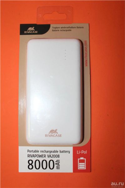 Лот: 14010321. Фото: 1. Powerbank Rivacase 8000mAh Li-Pol... Аккумуляторы