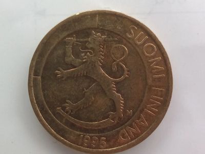 Лот: 24003280. Фото: 1. Монета Финляндии 1 марка, 1995. Европа