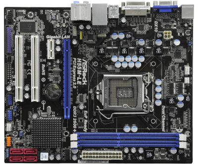 Лот: 15921829. Фото: 1. Материнская плата ASRock H55M-LE. Материнские платы