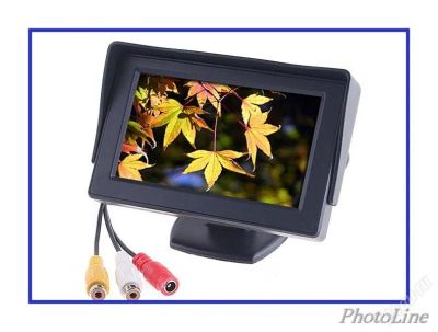 Лот: 1448067. Фото: 1. Цветной LCD монитор-дисплей 4... Электроприборы для автомобиля